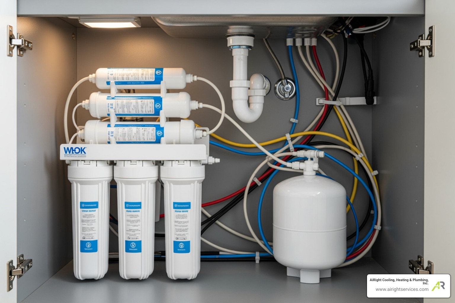 under-sink reverse osmosis system - plumbing for luxury homes in coronado ca