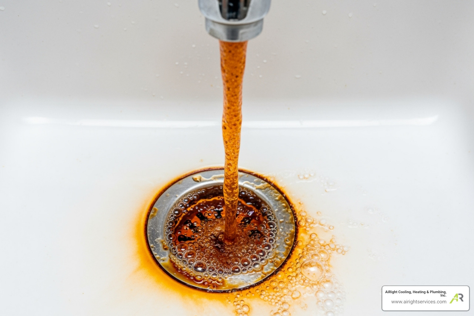 discolored water coming from a tap - new water heaters installation in la mesa ca