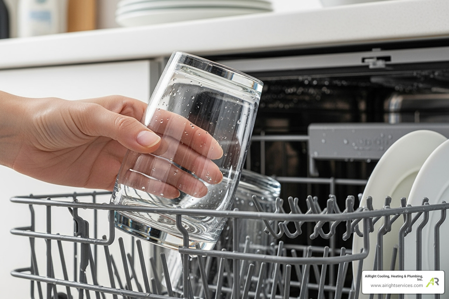 clean, spot-free glass emerging from a dishwasher - water filtration service in bonita ca clean, spot-free glass emerging from a dishwasher - water filtration service in bonita ca