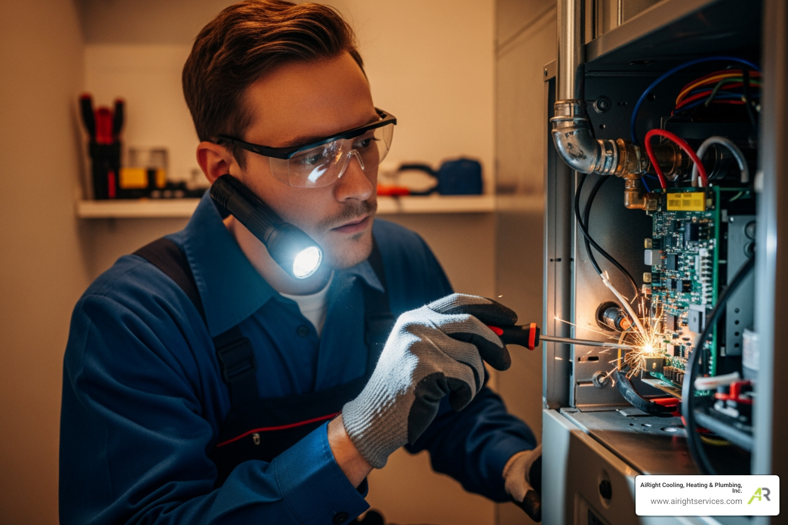 Infographic explaining the top 5 benefits of annual furnace maintenance: 30% energy savings, extended system lifespan of 15-20 years, carbon monoxide safety detection, improved indoor air quality, and warranty protection - professional furnace maintenance in escondido, ca