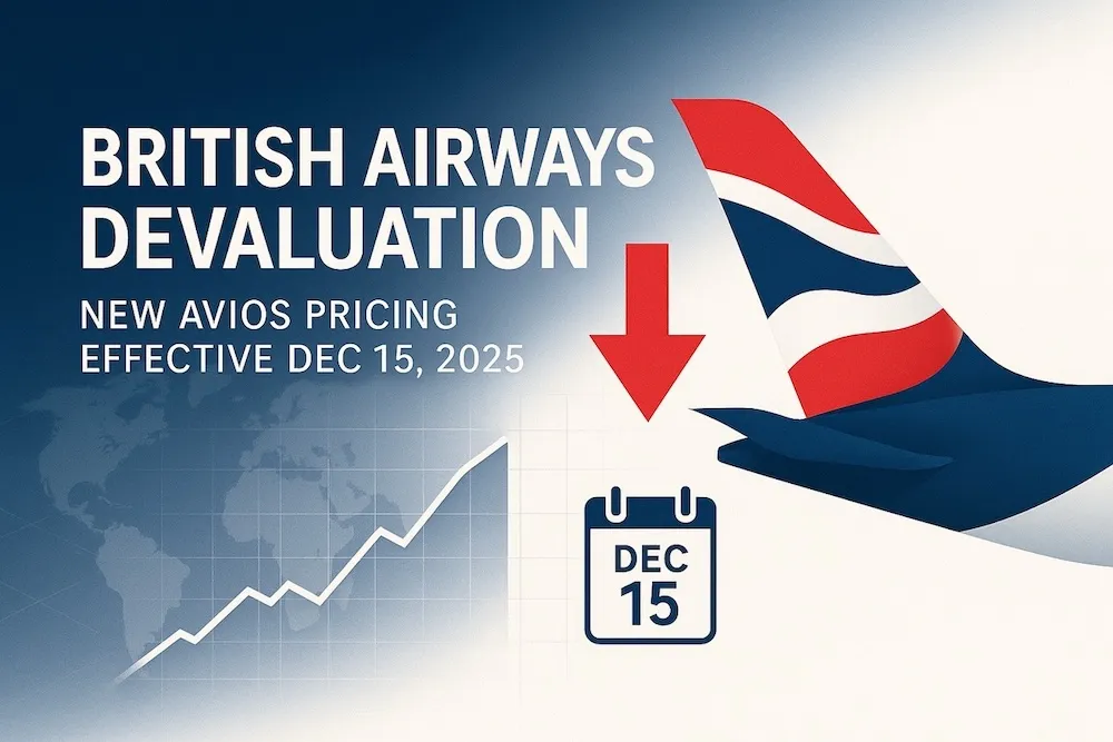 British Airways Devaluation Coming Dec 15, 2025