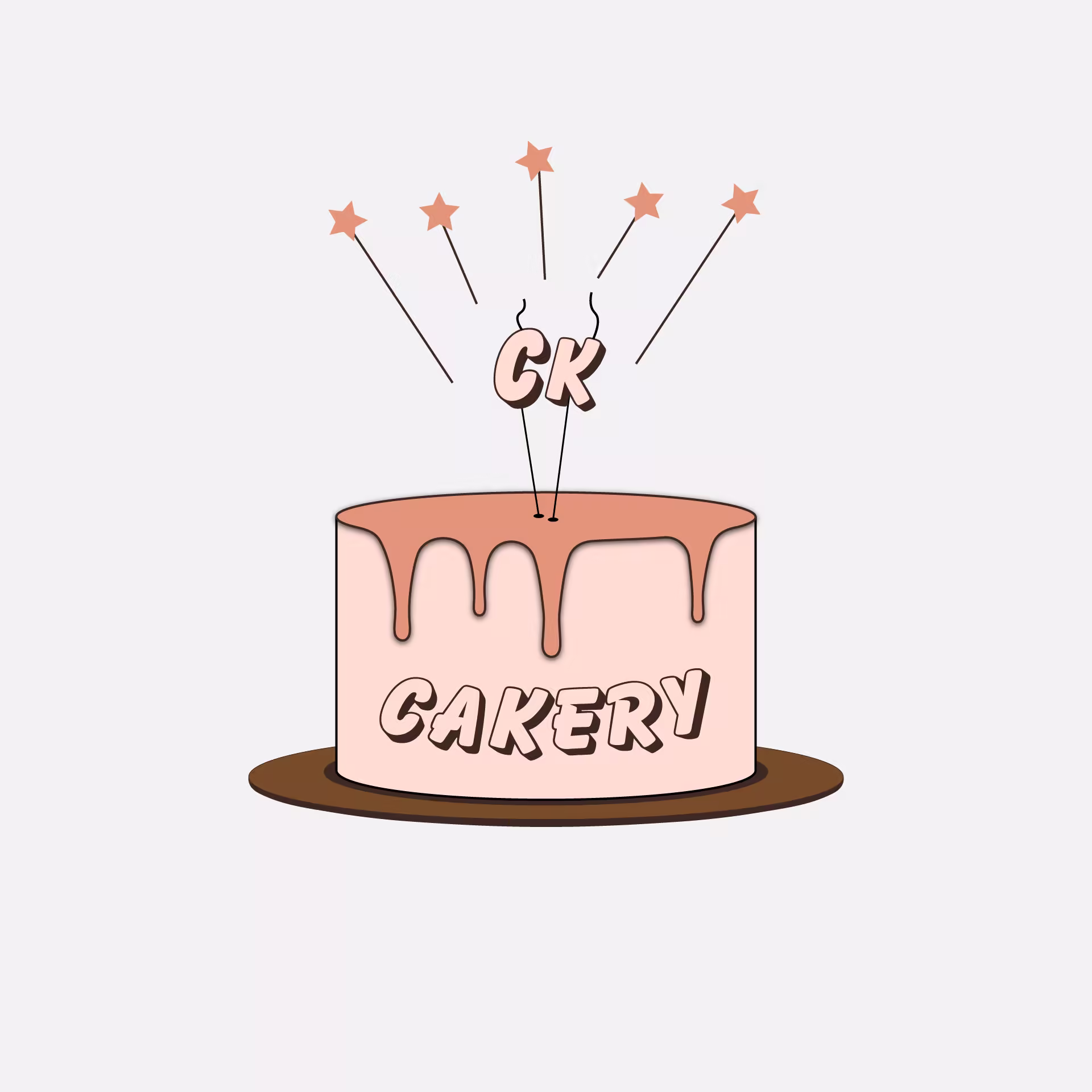 A logo designed for a cakery shop with illustration-based design.