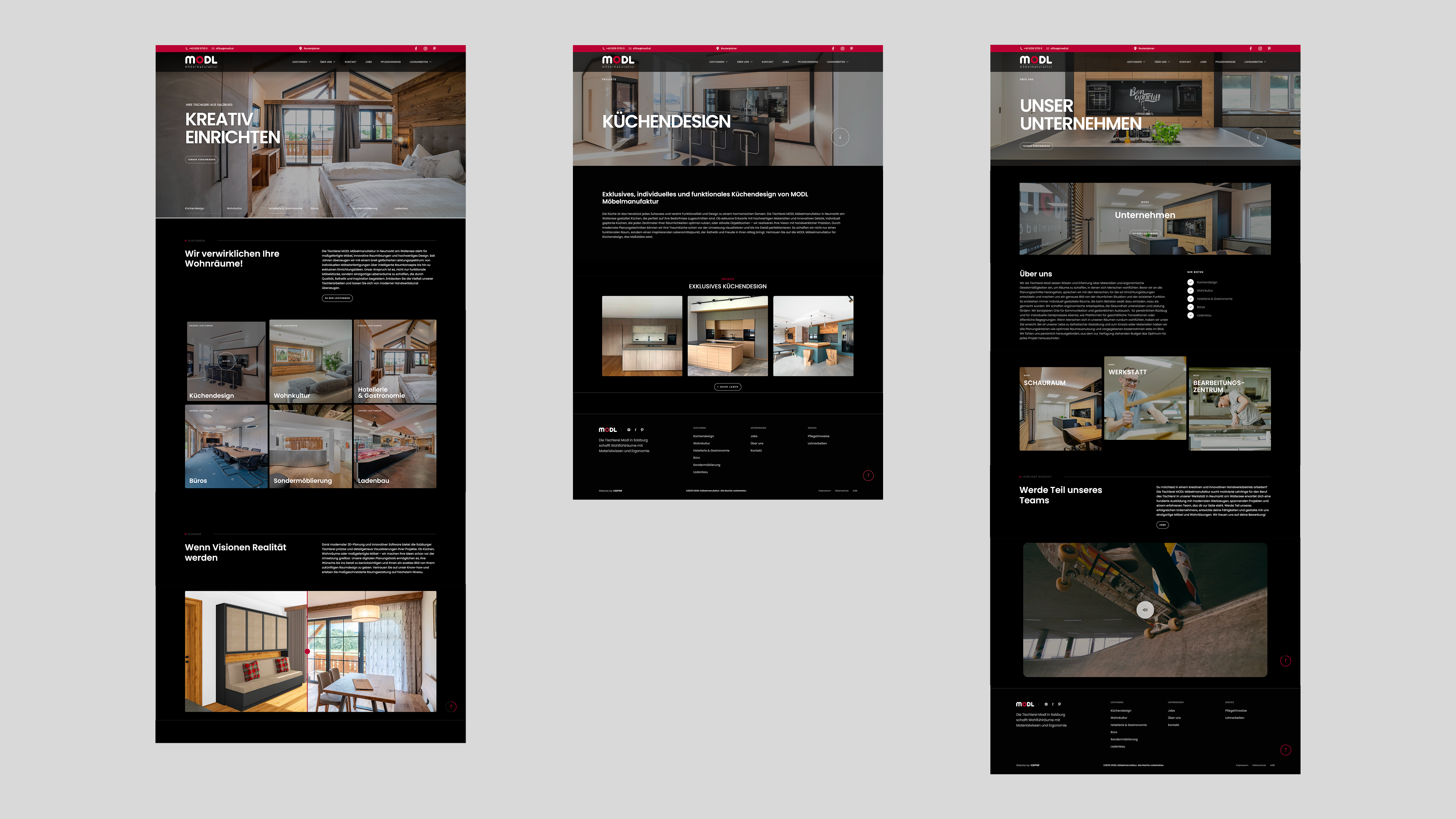 Neue Website für MODL Möbelmanufaktur: Modernes, zeitgemäßes Webdesign mit optimierter Struktur & authentischen Mitarbeiterfotos für mehr Persönlichkeit.