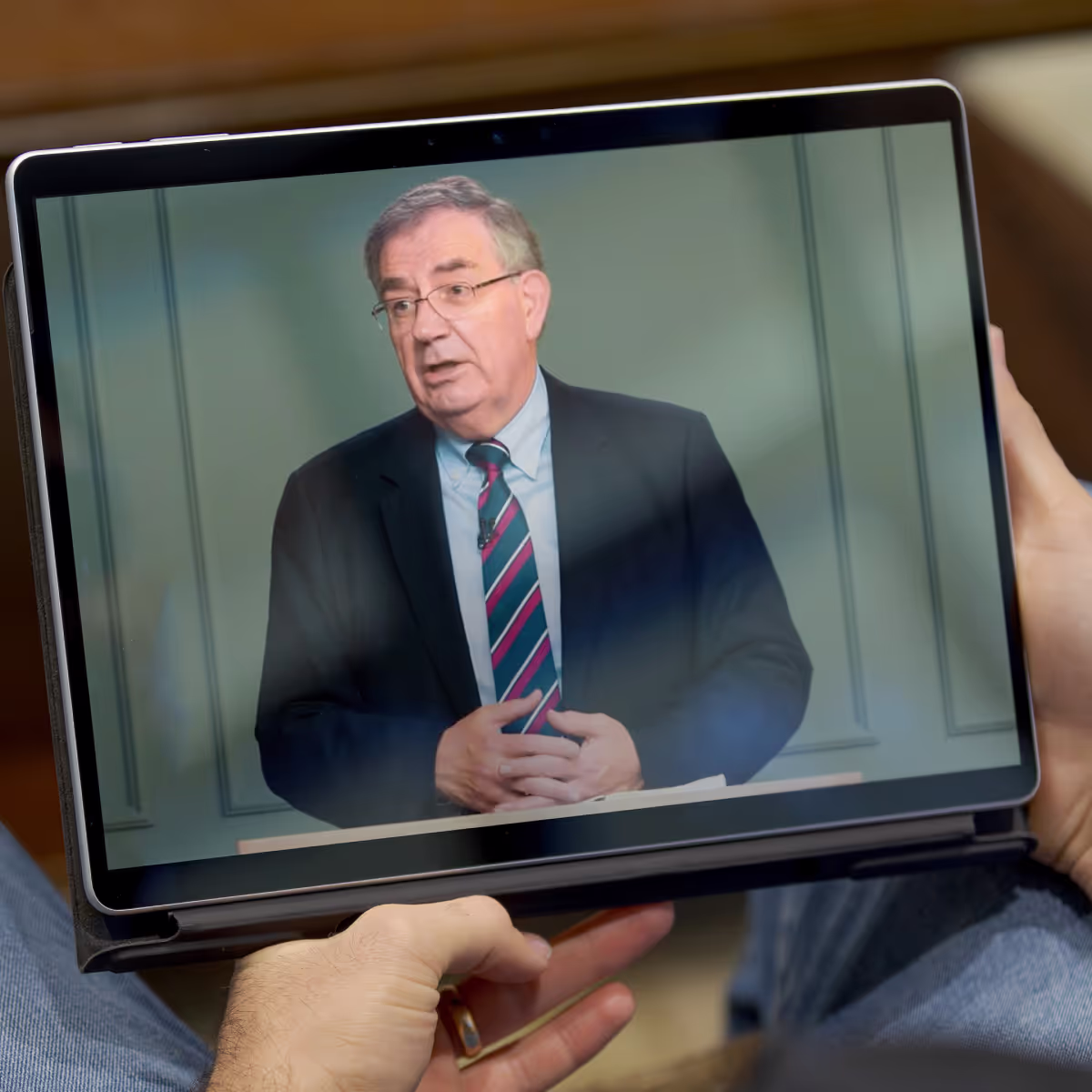 Watching sermon on the Ligonier app