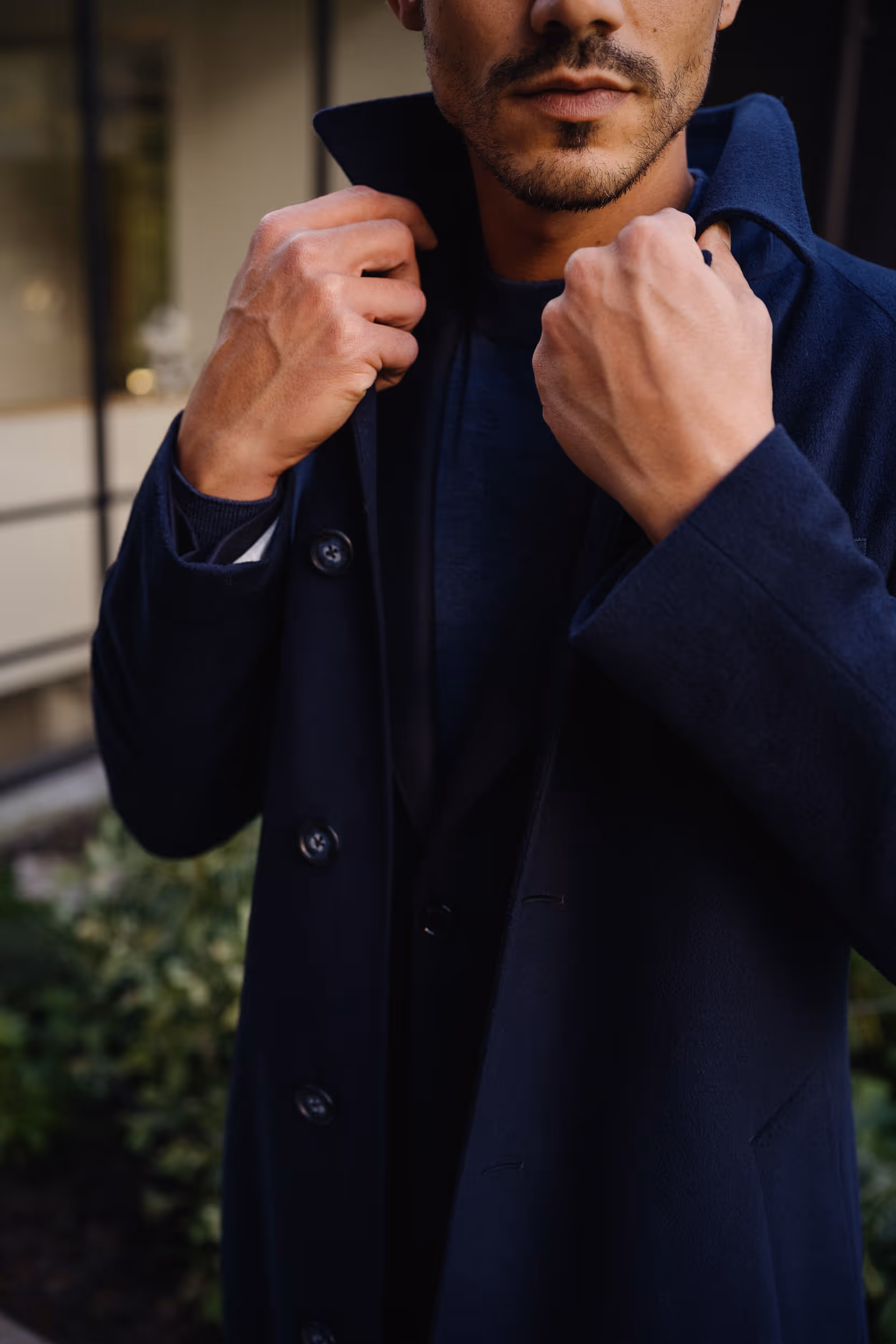 Nassau Tailors outerwear craftsmanship and fabric detail