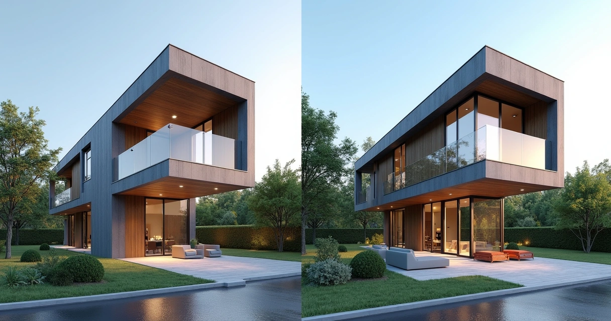 Transformação de screenshot do Revit em imagem realista 