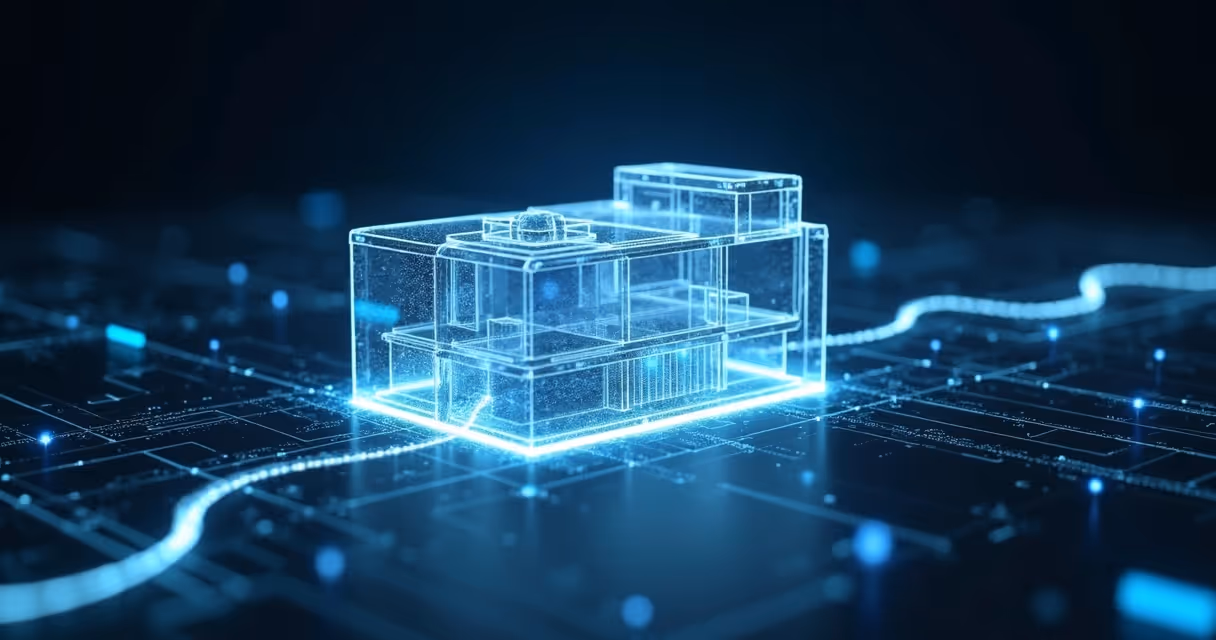 Inteligência artificial processando um render 3D de arquitetura 