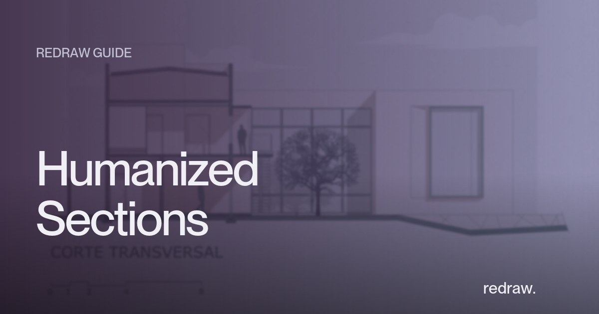 Humanized Sections — stylized architectural illustration