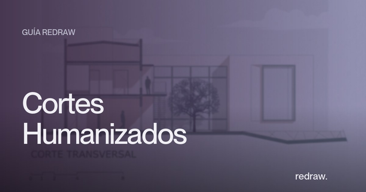 Cortes Humanizados — ilustración arquitectónica estilizada