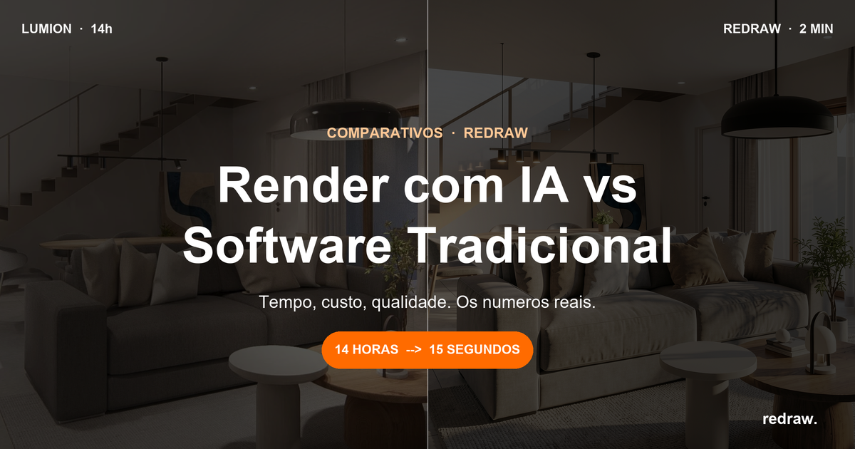 Render com IA vs Software Tradicional: Comparativo Completo 2026