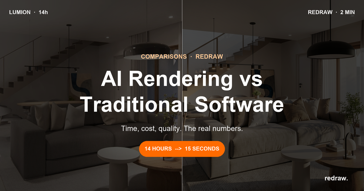 AI Rendering vs Traditional Software: Complete 2026 Comparison