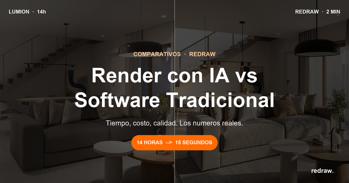 Render con IA vs Software Tradicional: Comparativo Completo 2026