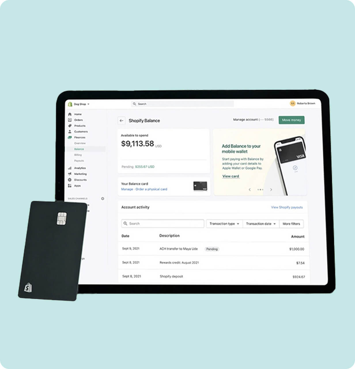 Balance onboarding homepage screen