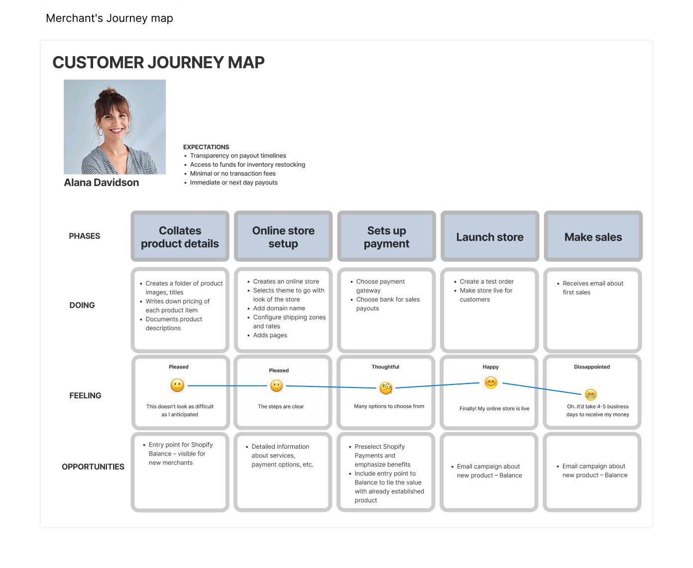 User journey map