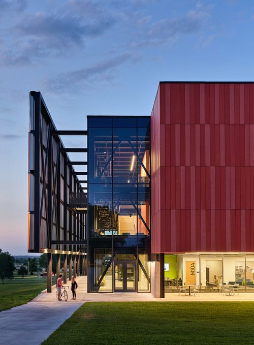 An academic building on a community college campus. 