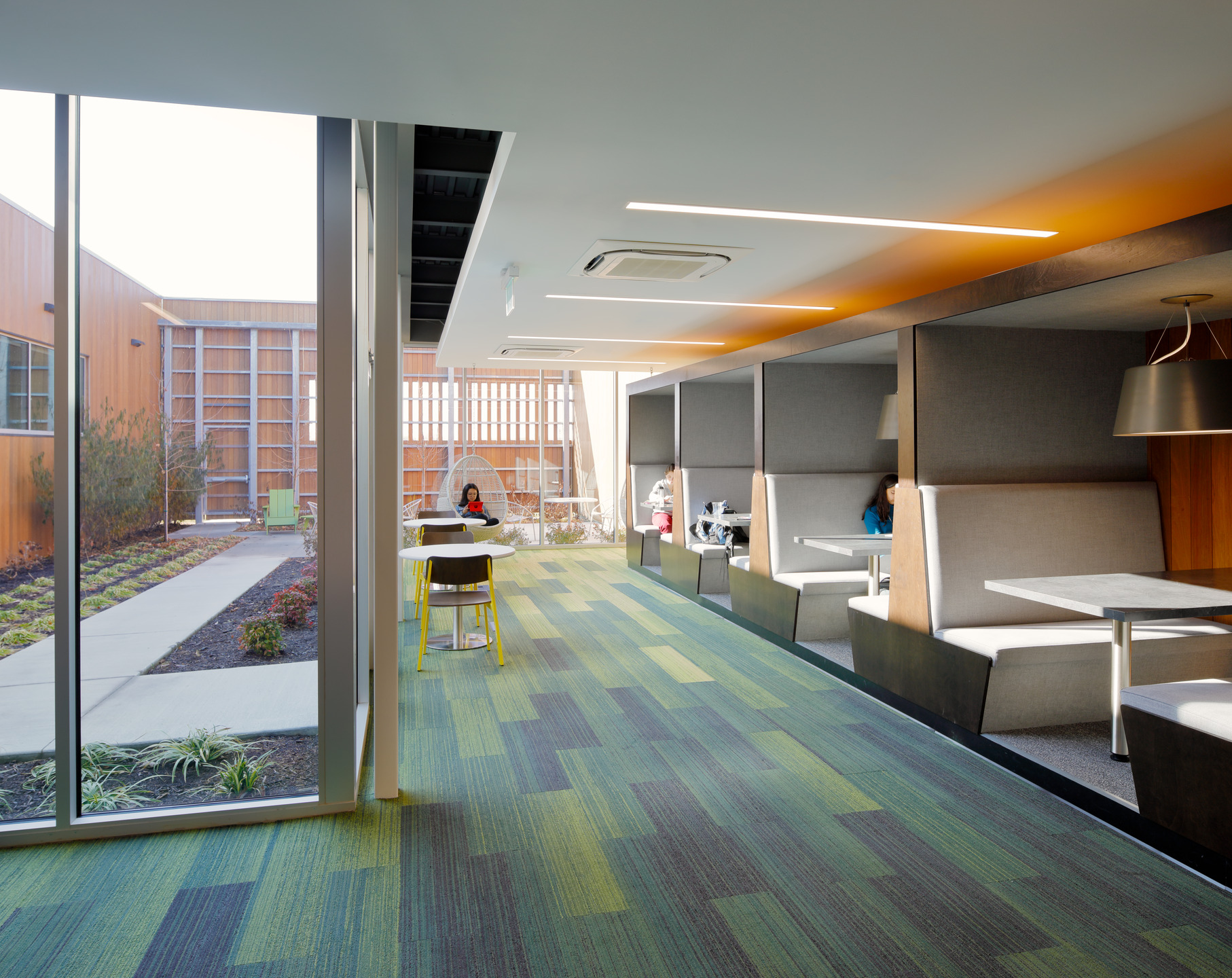 A study corridor for students. 