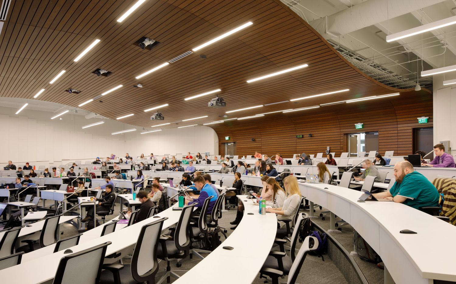 A large study hall for students. 