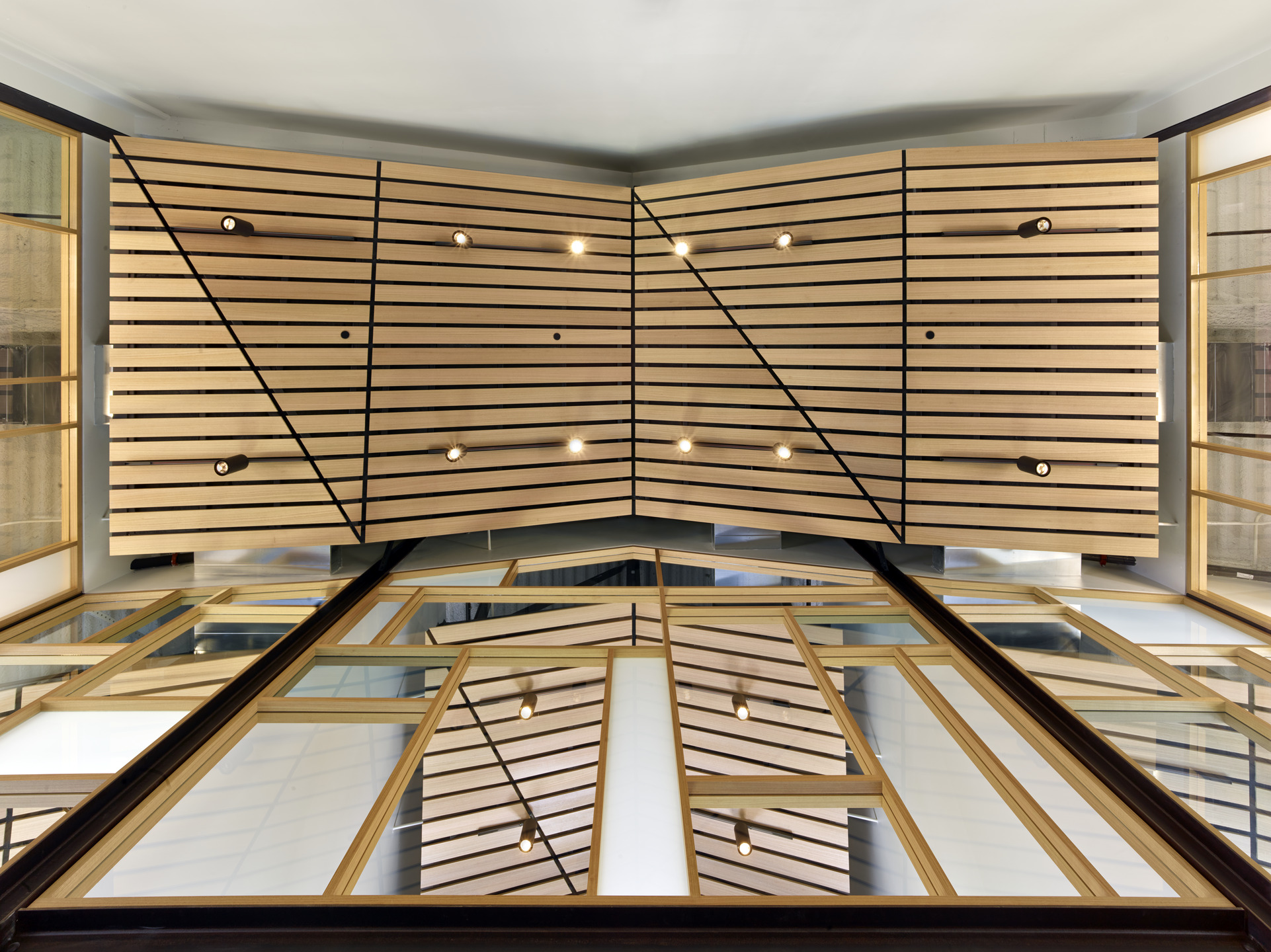 Wood ceiling detail.