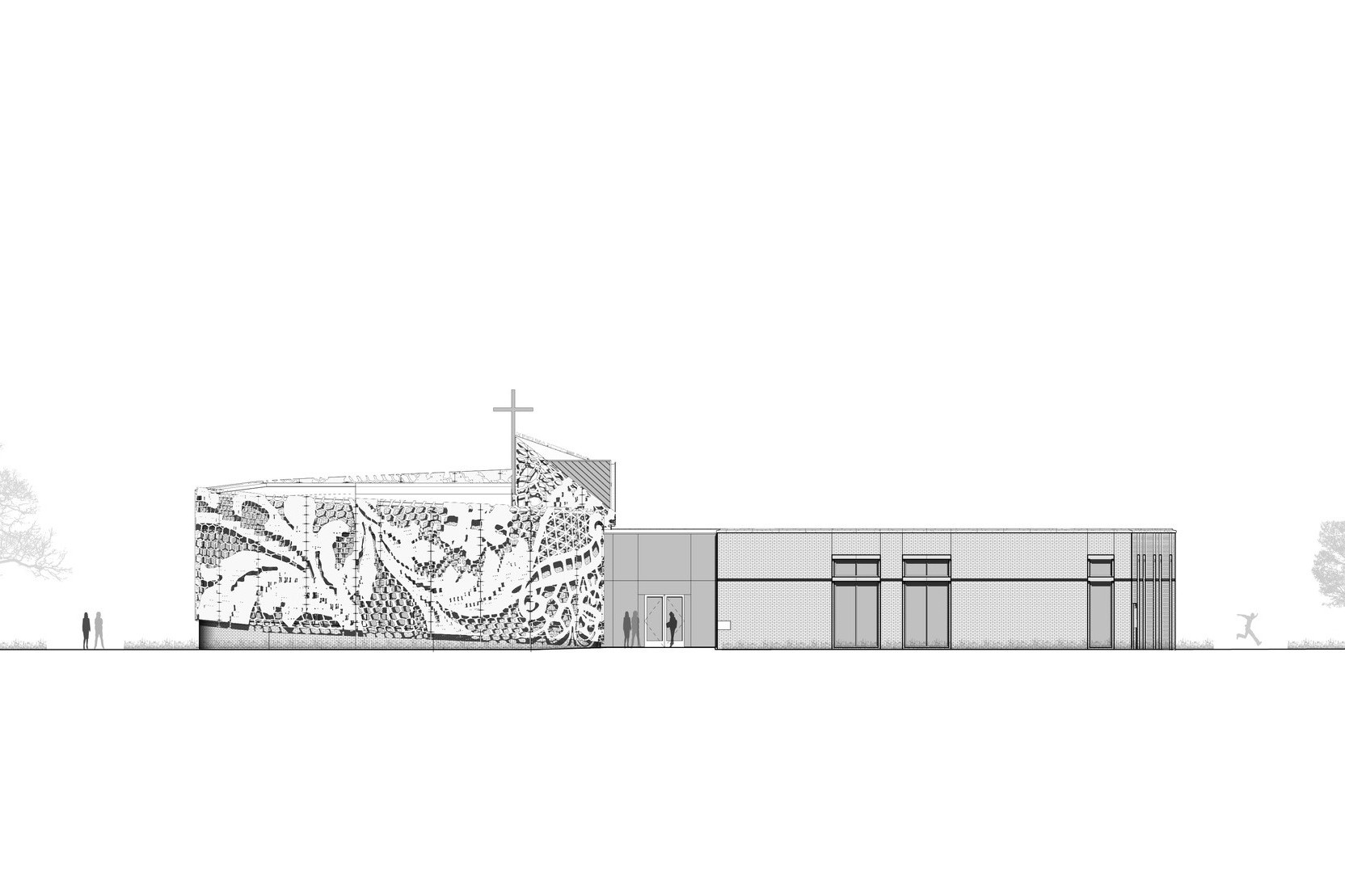 A technical drawing of the Windmoor Center shows what it will look like when built.