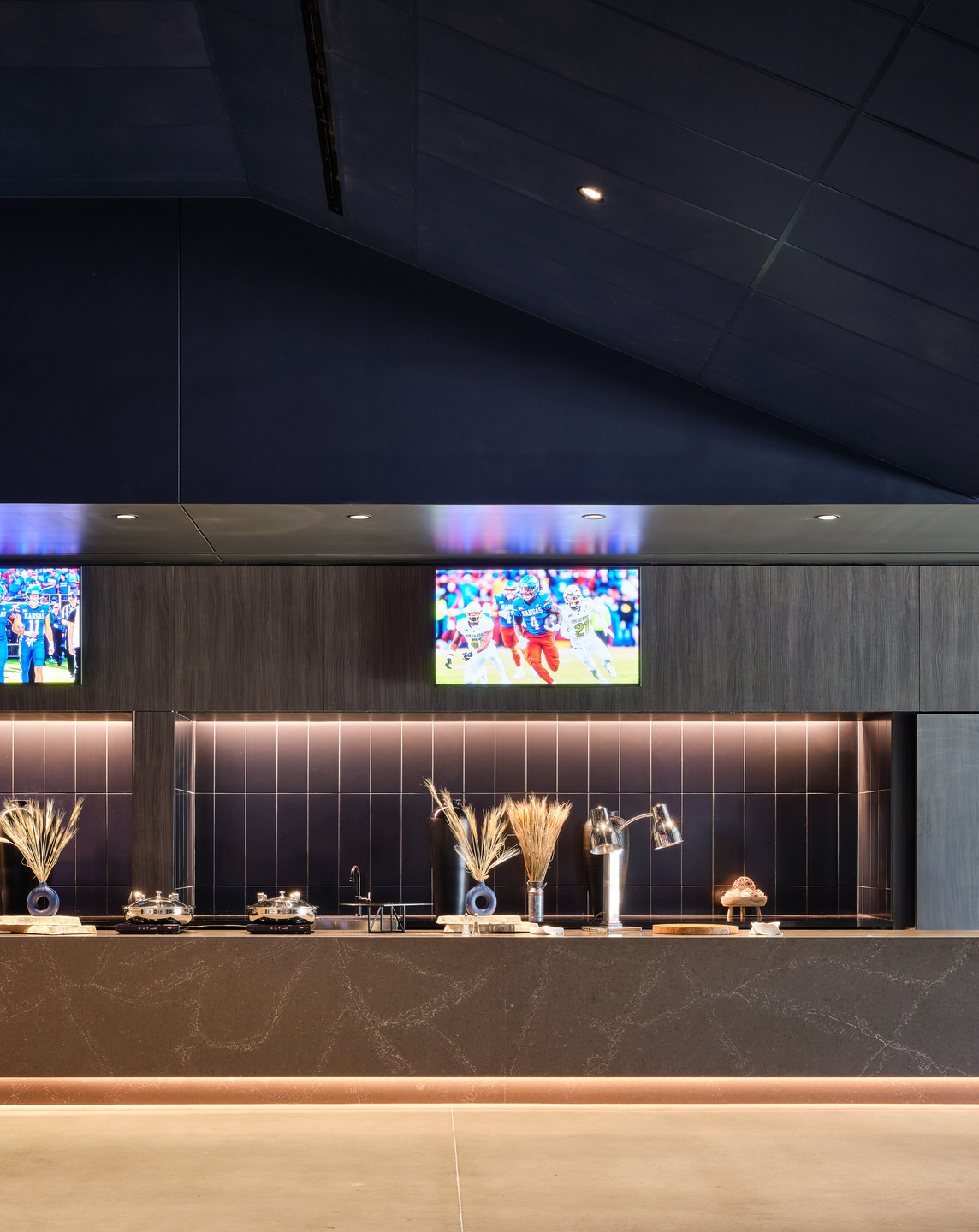 A subtle buffet table can adapt to any occasion hosted at the conference center. 