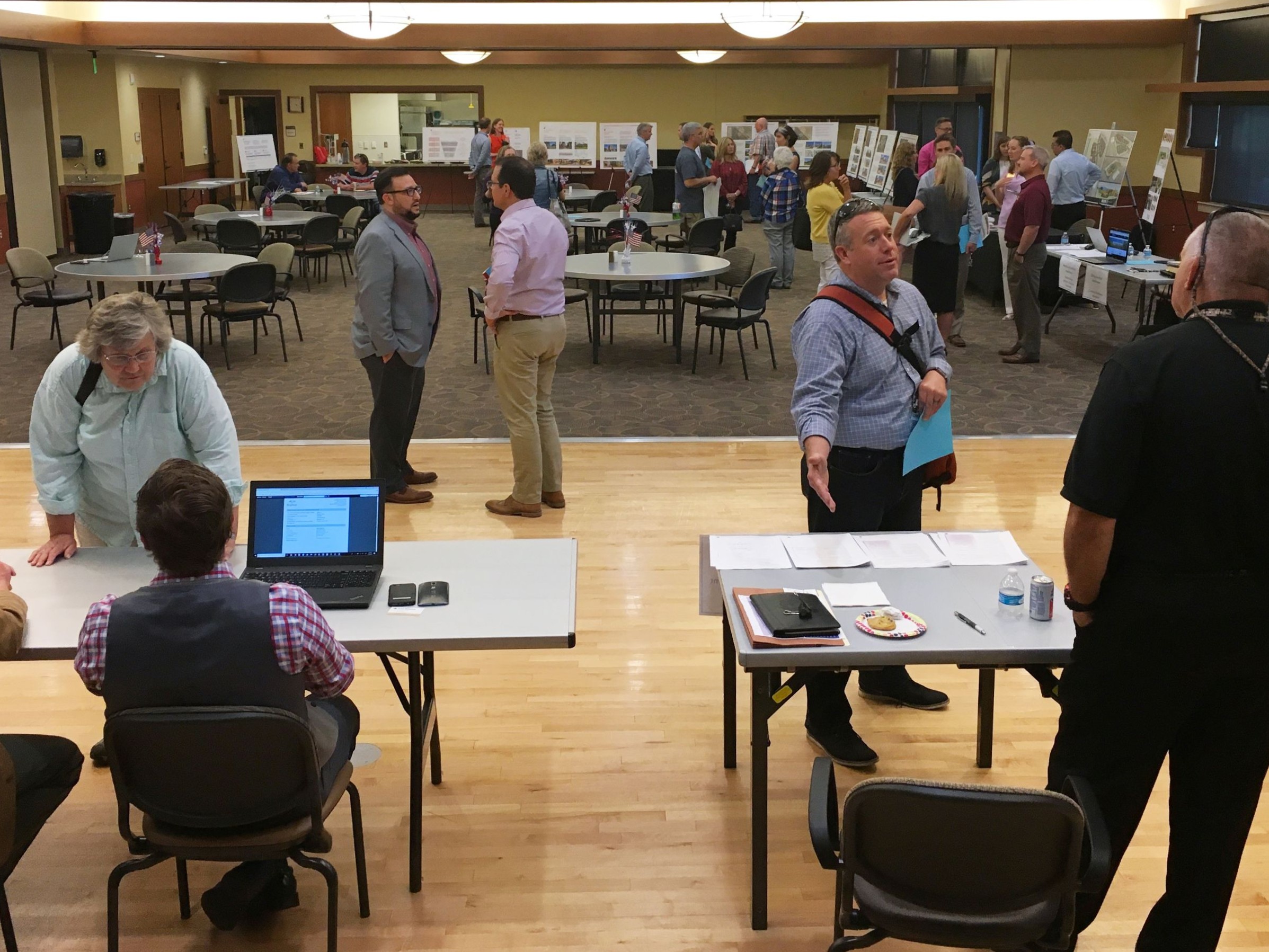 Brighton residents discuss plans for the city's updated codes at an engagement session. 