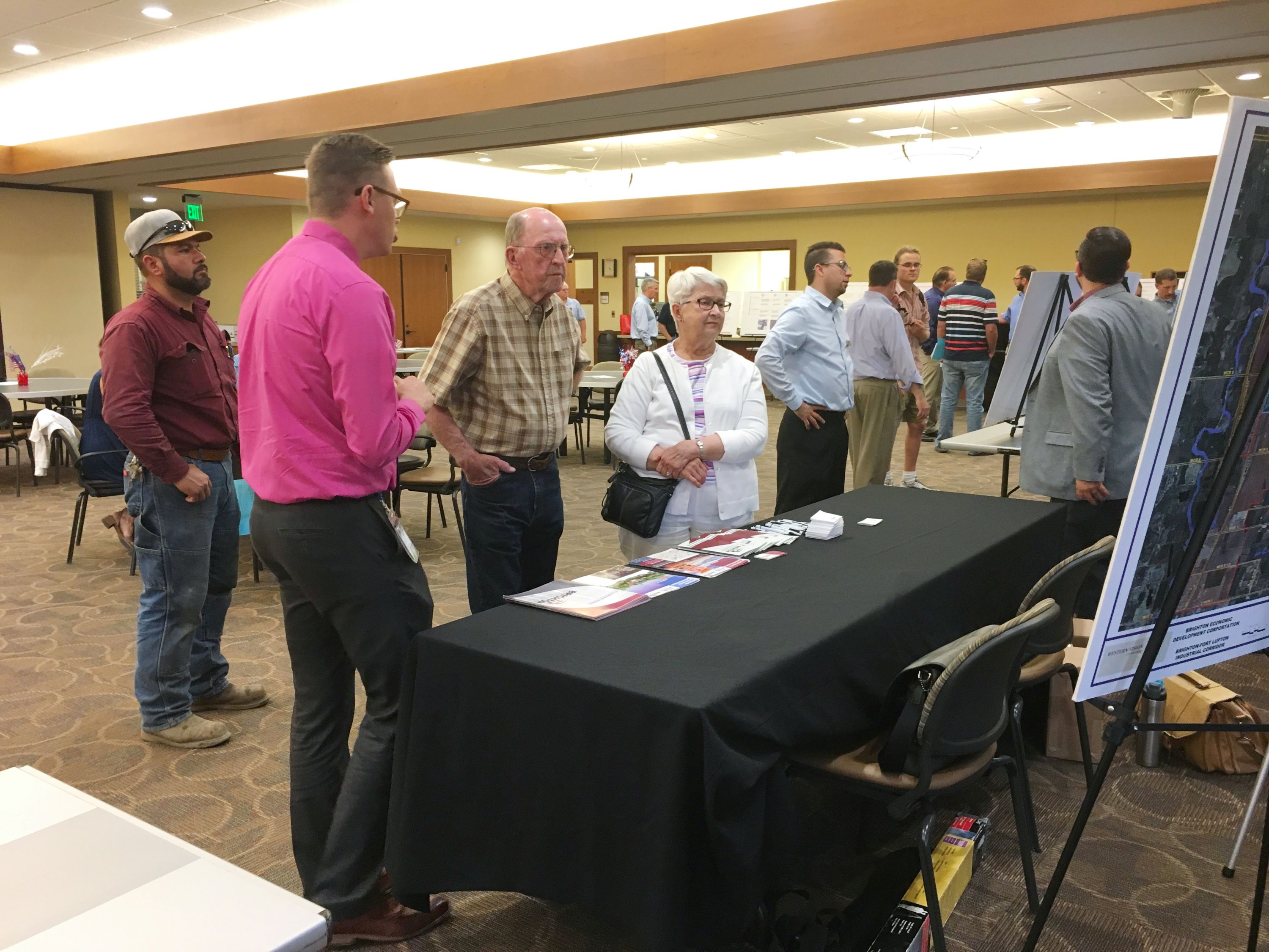 Brighton residents discuss plans for the city's updated codes at an engagement session. 