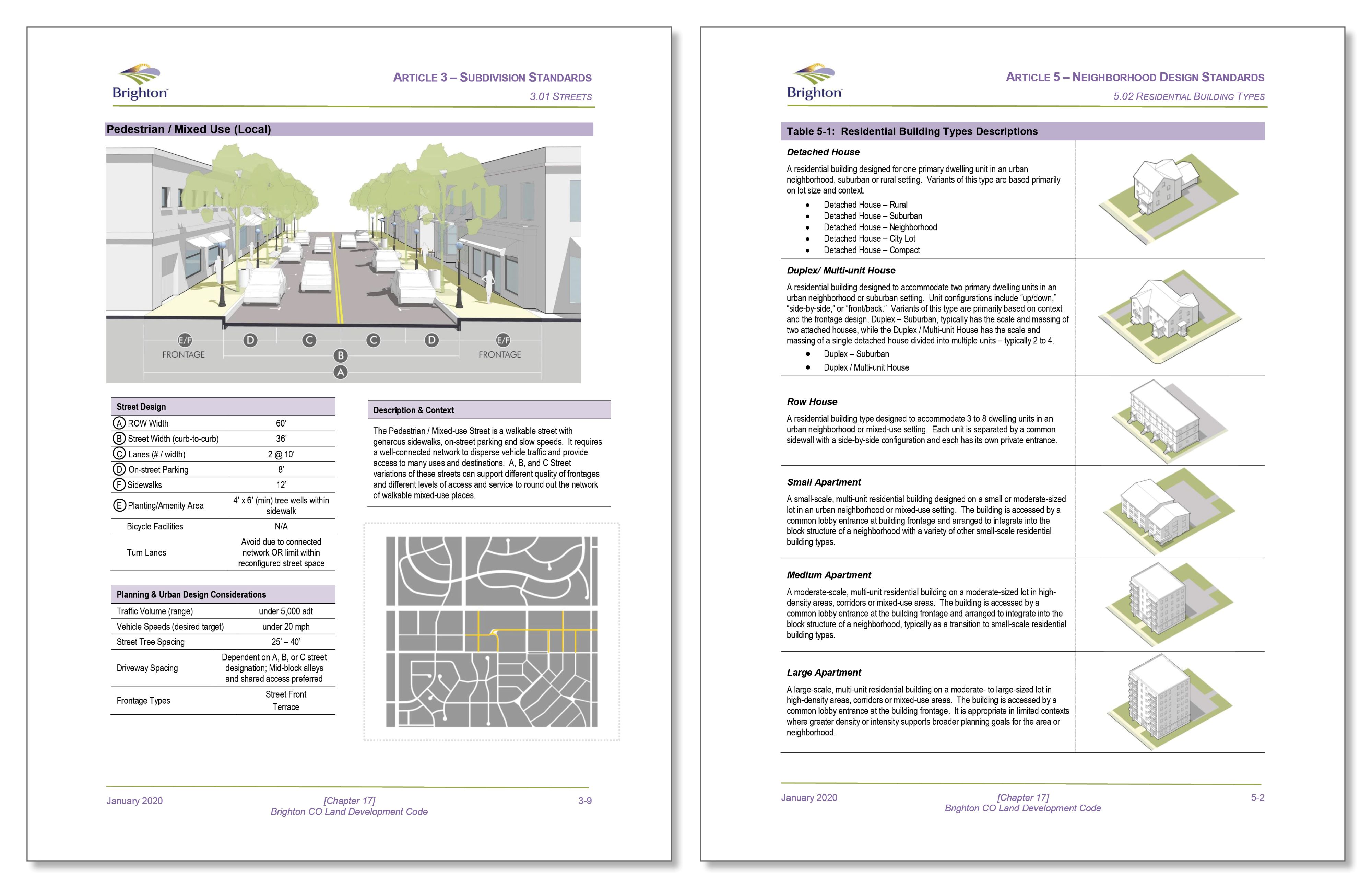 Brighton, Colorado's Subdivision Regulation plan.