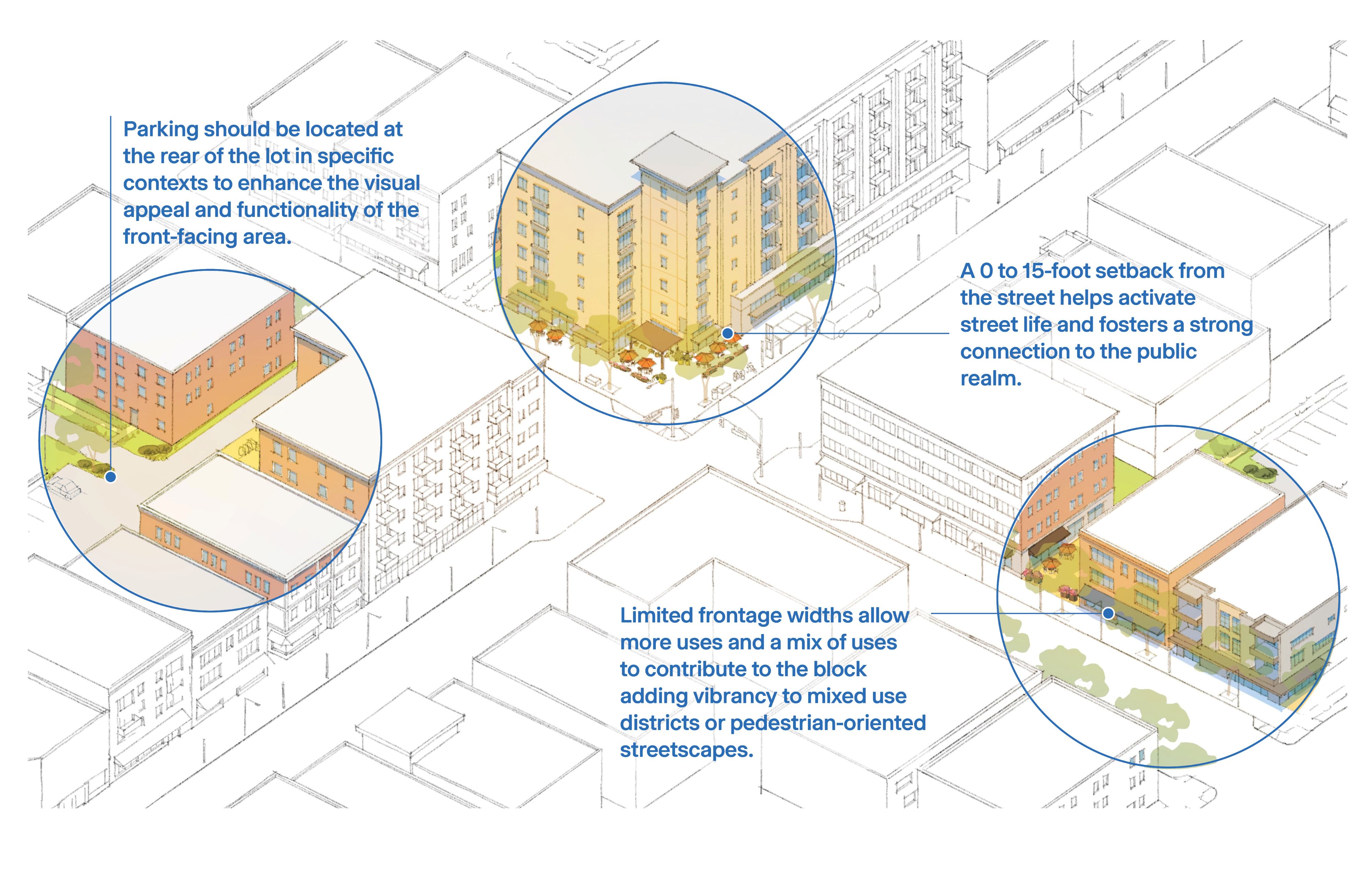 A graphic displays suggested coding guidelines for the city of Springfield.