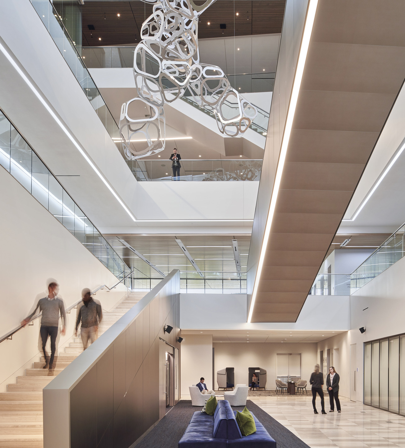 Image of the interior atrium of the Engagement Center.