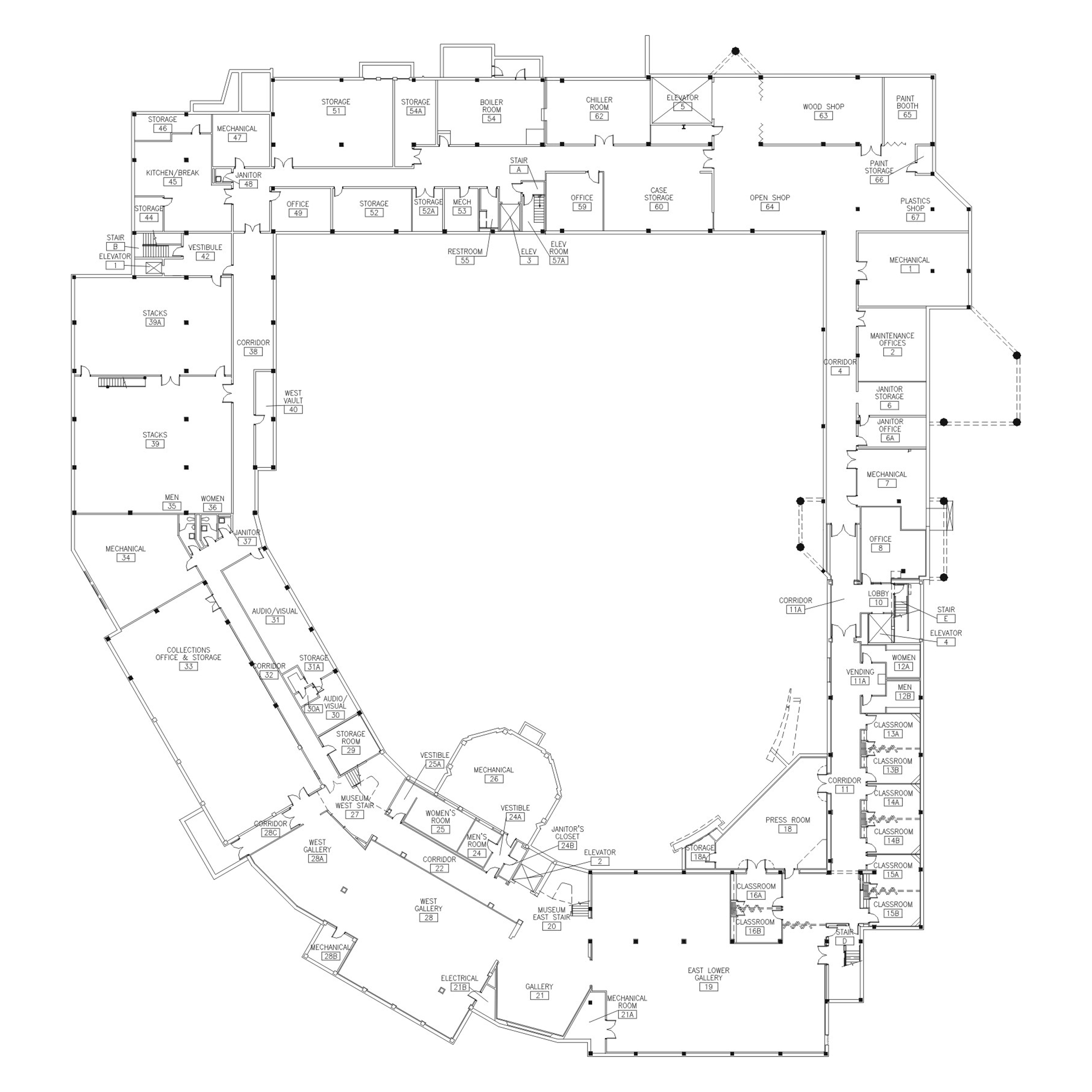 A floor plan shows the second floor of the Harry S. Truman Presidential Library & Museum. 