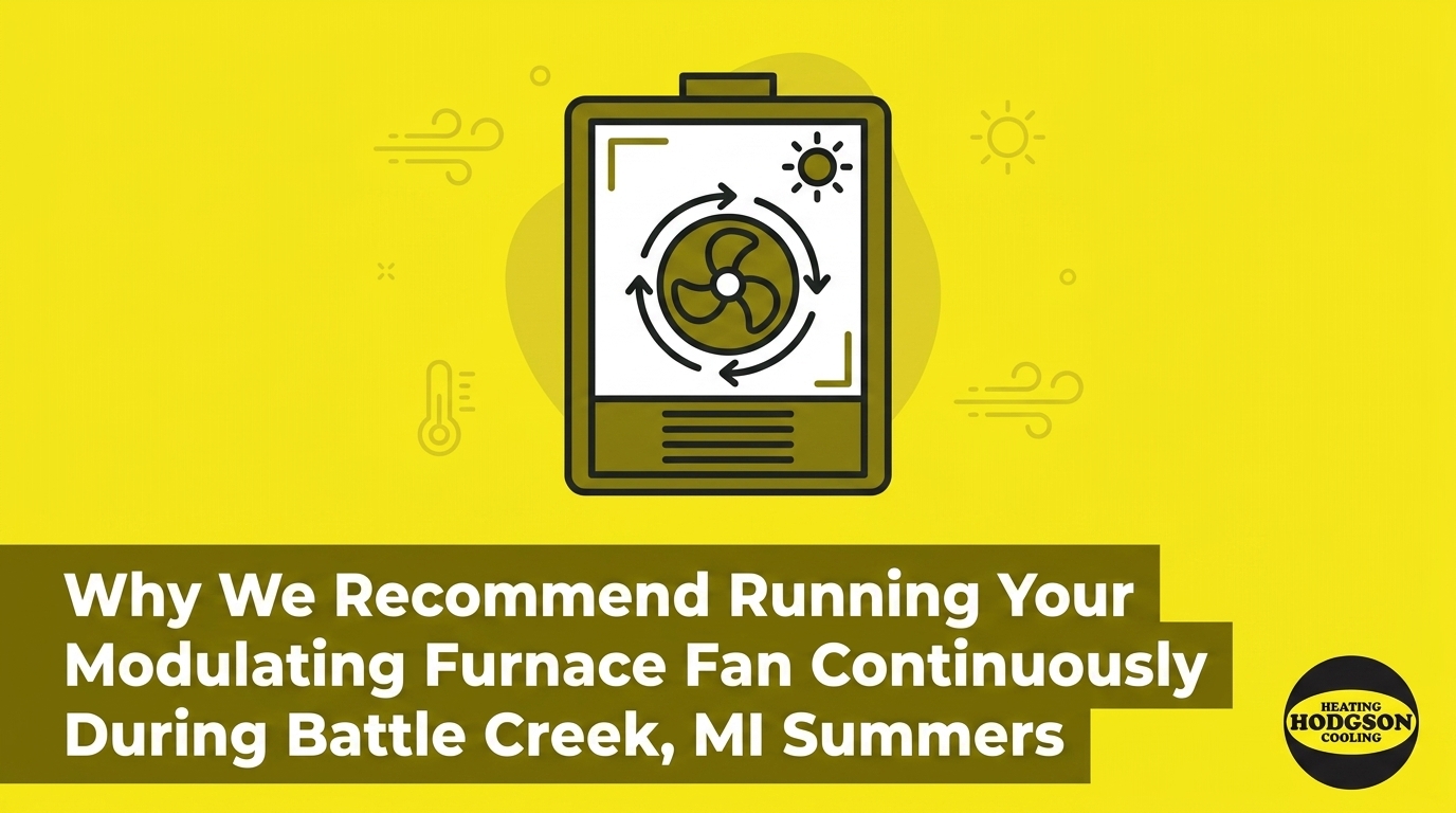 Why We Recommend Running Your Modulating Furnace Fan Continuously During Battle Creek, MI Summers — featured image