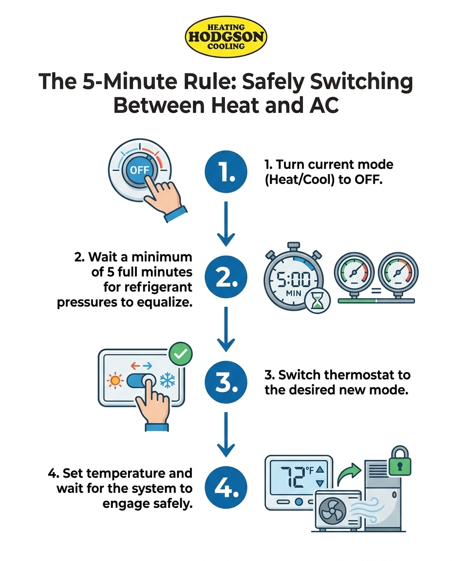 The 5-Minute Rule: Safely Switching Between Heat and AC