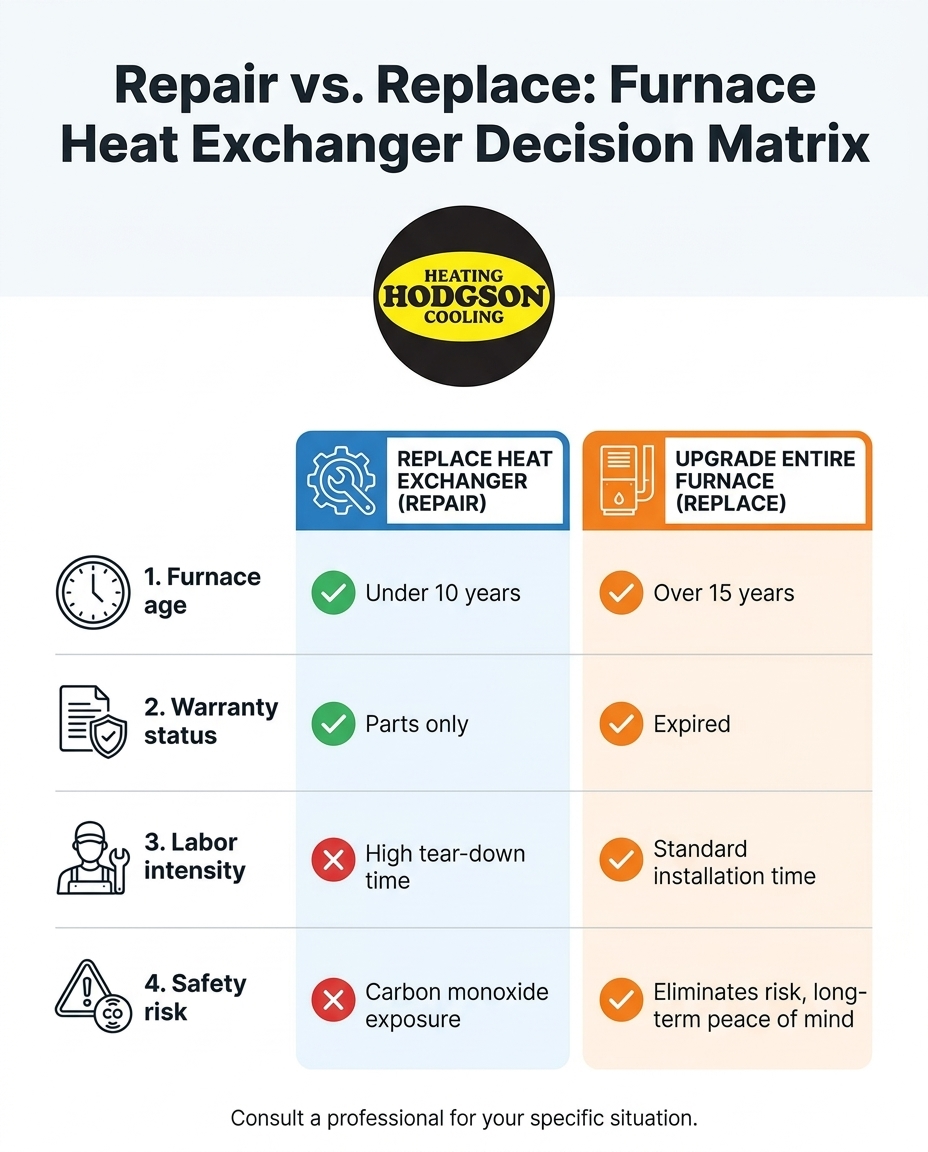 Repair vs. Replace: Furnace Heat Exchanger Decision Matrix