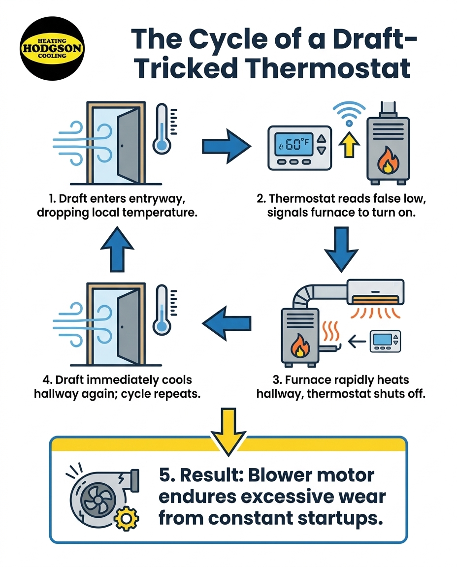 The Cycle of a Draft-Tricked Thermostat