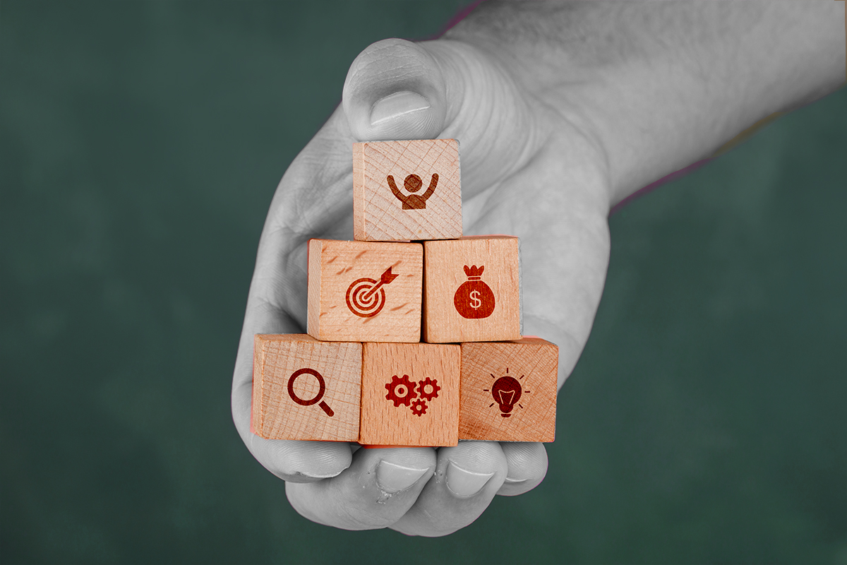 Woman holding a large speech bubble