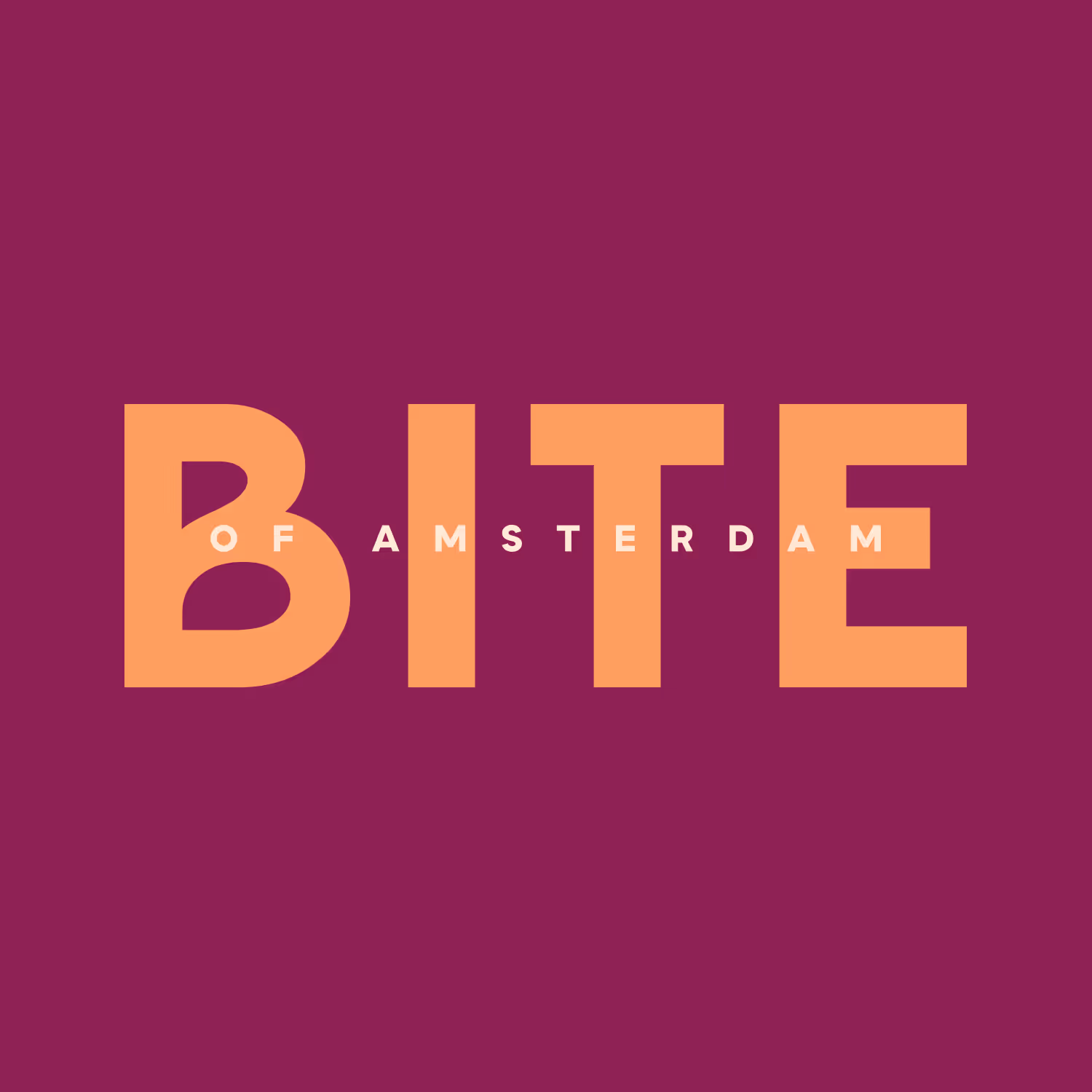 A logo of BITE of AMSTERDAM