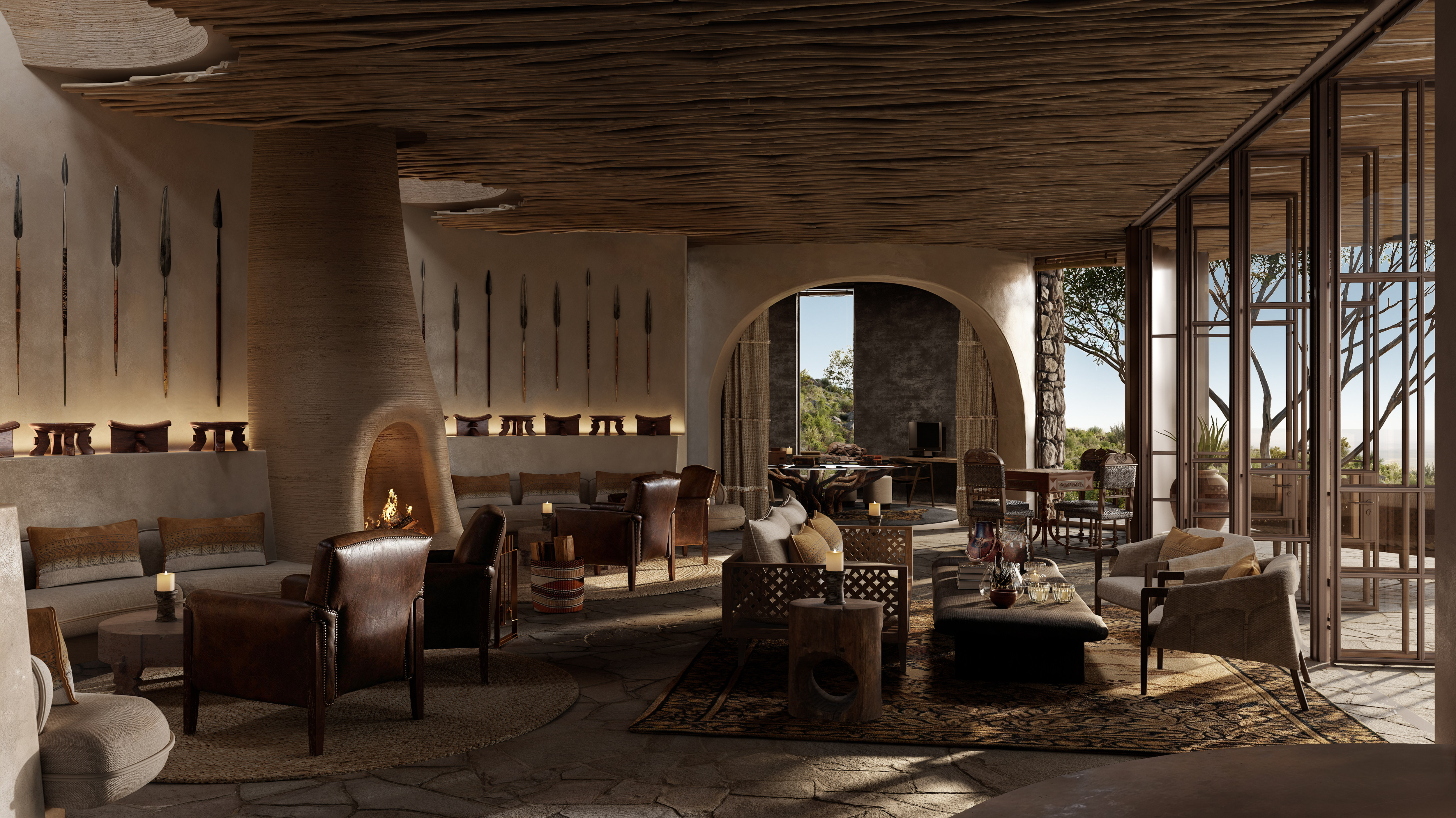 The dining room at Suyian Safari Lodge in Kenya