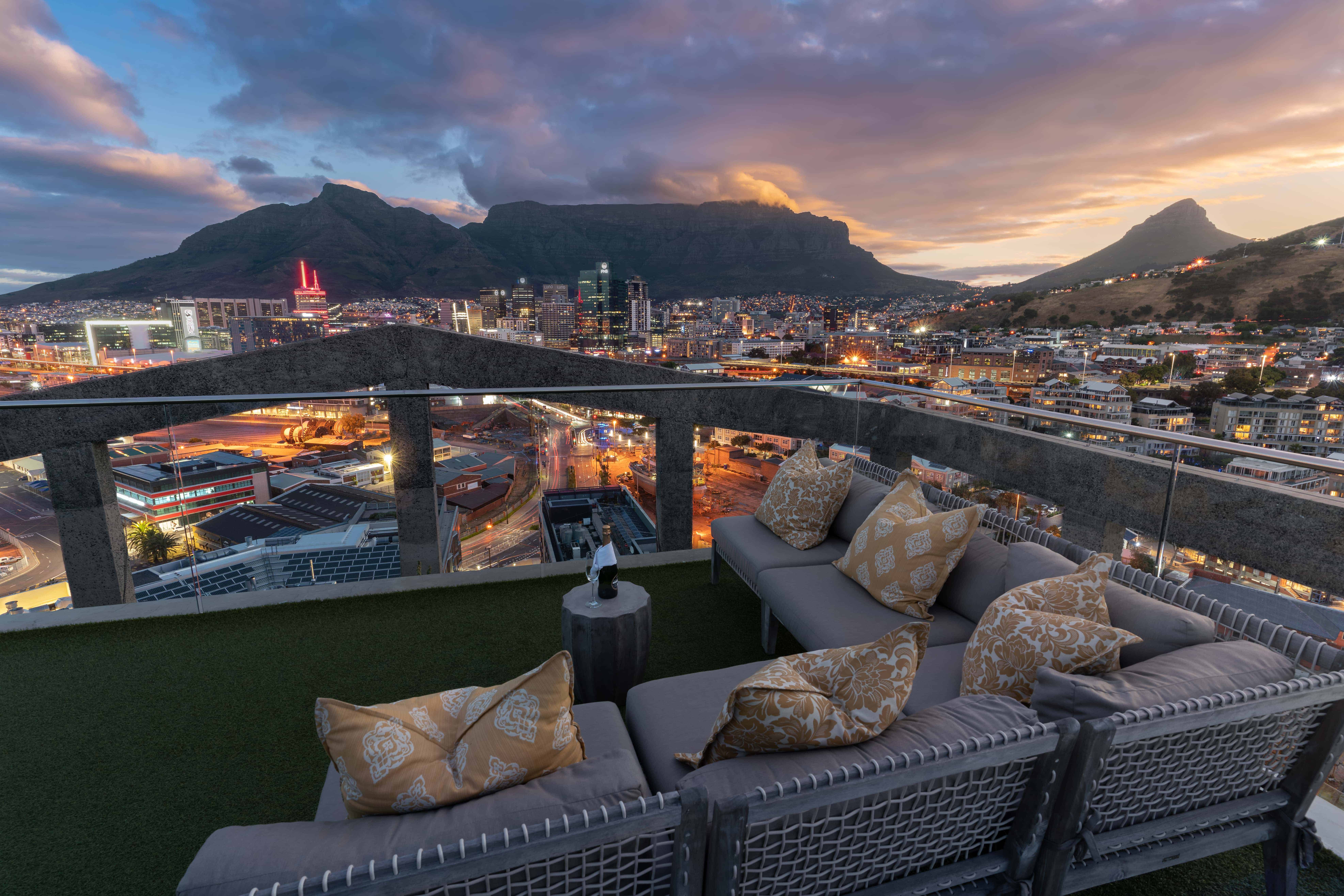 The rooftop lounge at the Silo Hotel in Cape Town