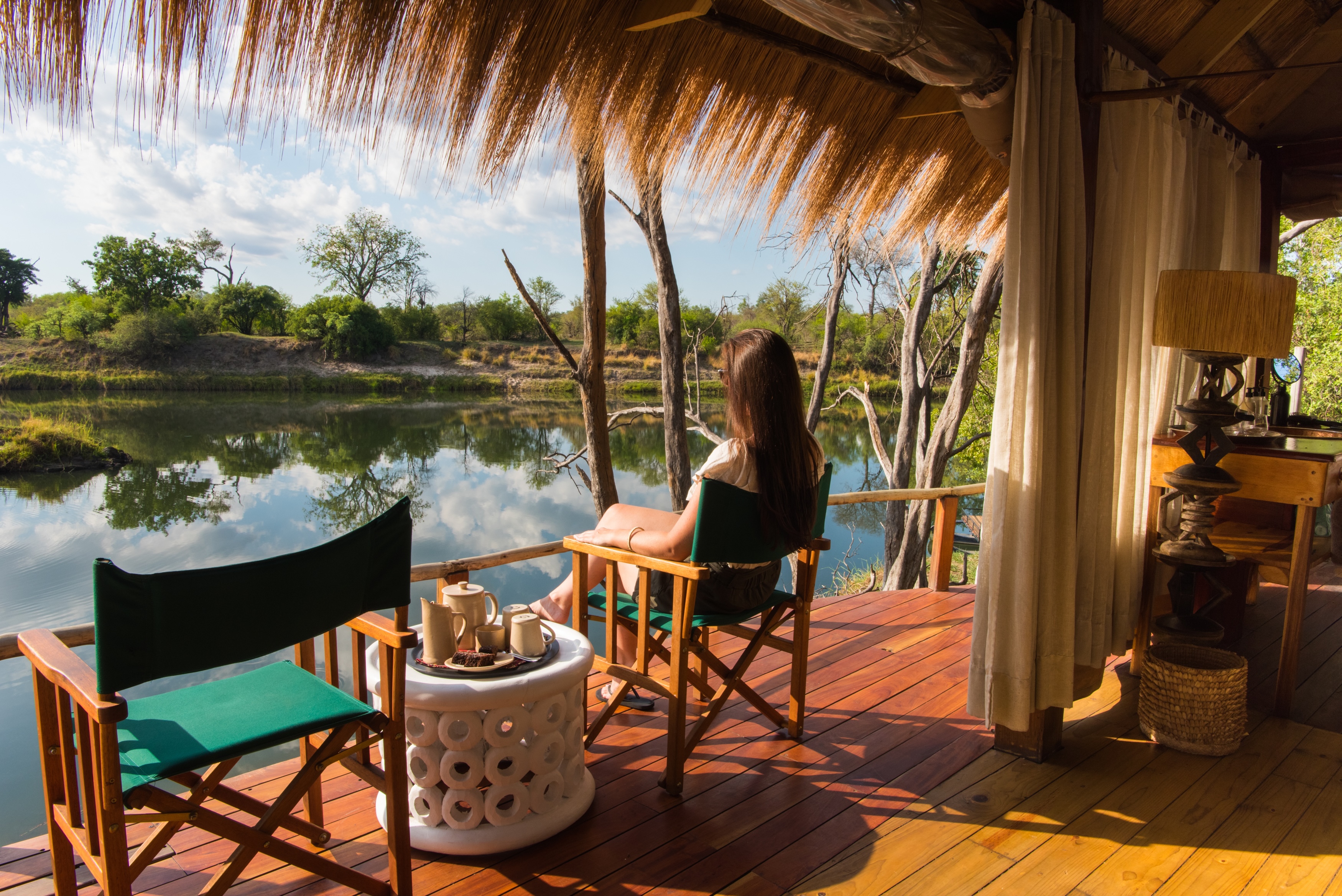 The river view from Sindabezi Private Island Camp