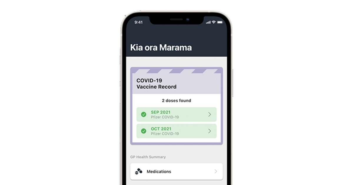 Digital COVID-19 card live on patient apps