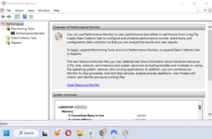 Checking your hardware with Performance Monitor