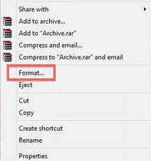 Format the memory card