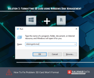 step by step, fix SD card, memory card