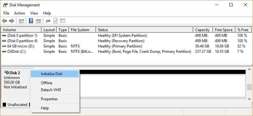 Check Disk ManagementSometimes, your external hard drive may not appear in File Explorer but can be seen in Disk Management. This can occur if the drive's file system is corrupted, if it's a new drive that hasn't been initialized, or if the drive letter has been removed or conflicted with another drive. How to fix: Right-click on the Start button and select 