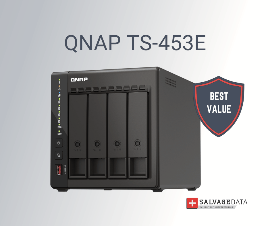 a photo of the QNAP TS-453E with the seal for the best value