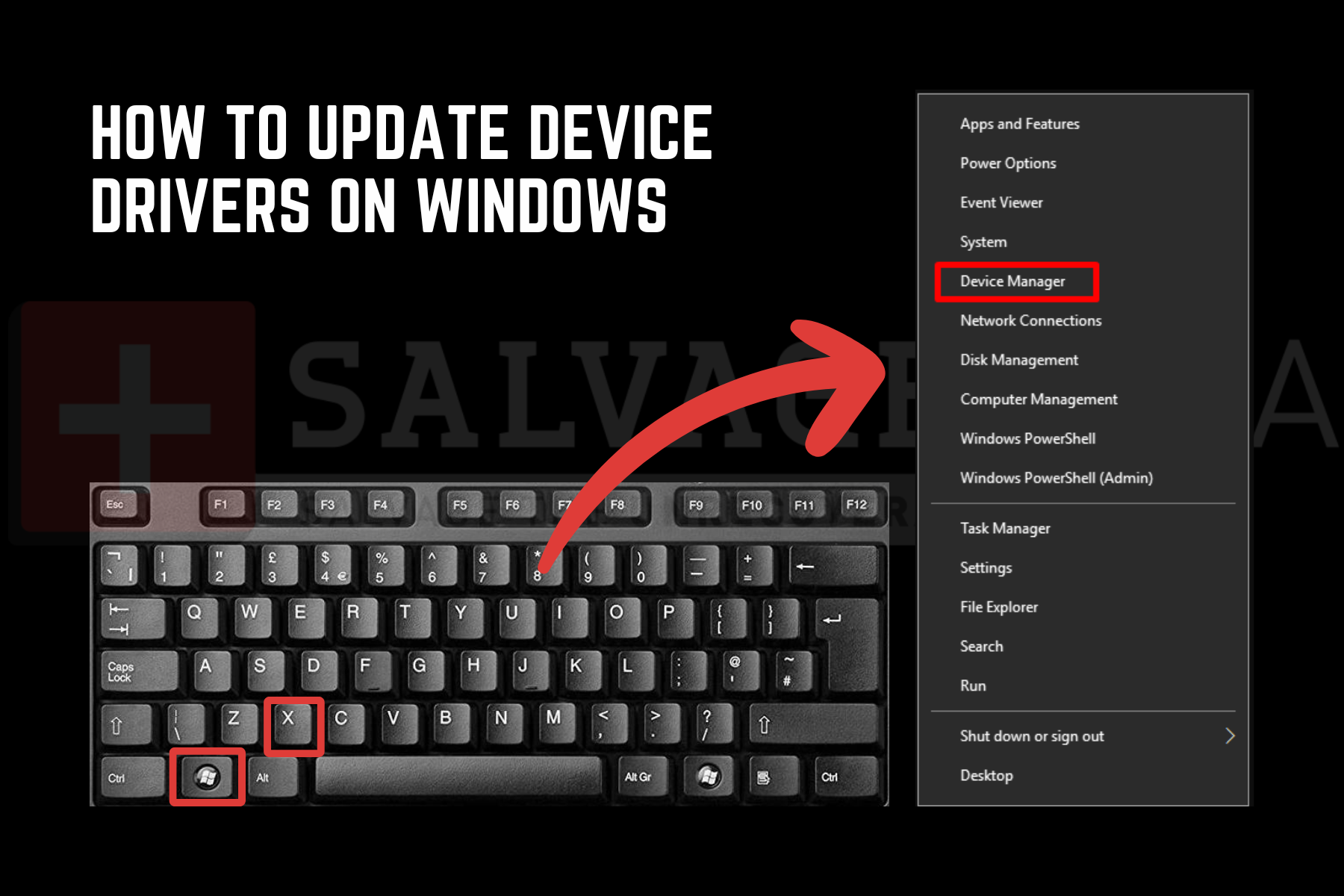 How To Update device drivers On Windows infographic