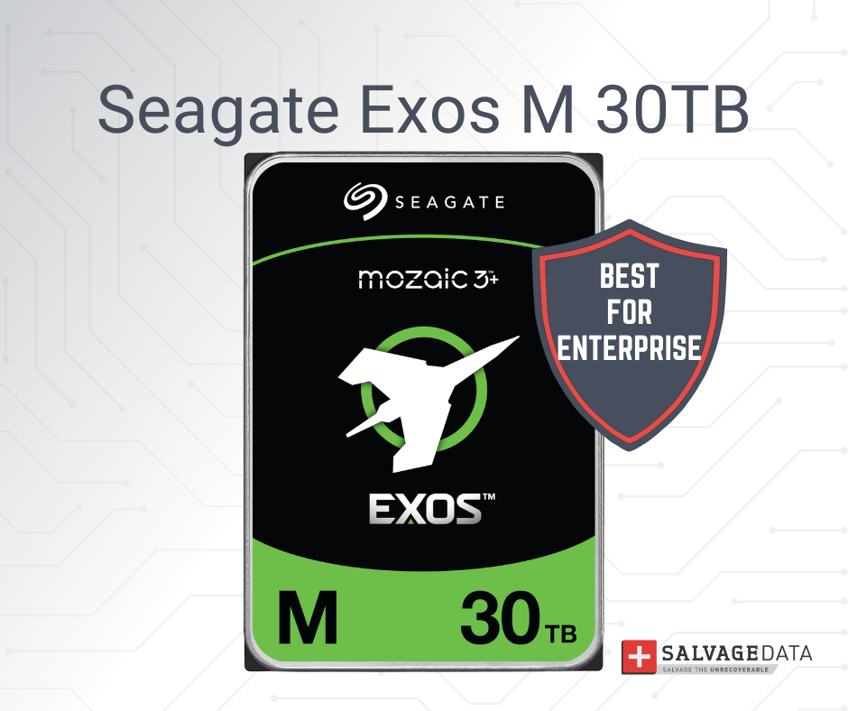 The Seagate Exos M 30TB is the best enterprise internal hard drive