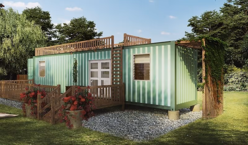 A modular home in Puerto Rico.