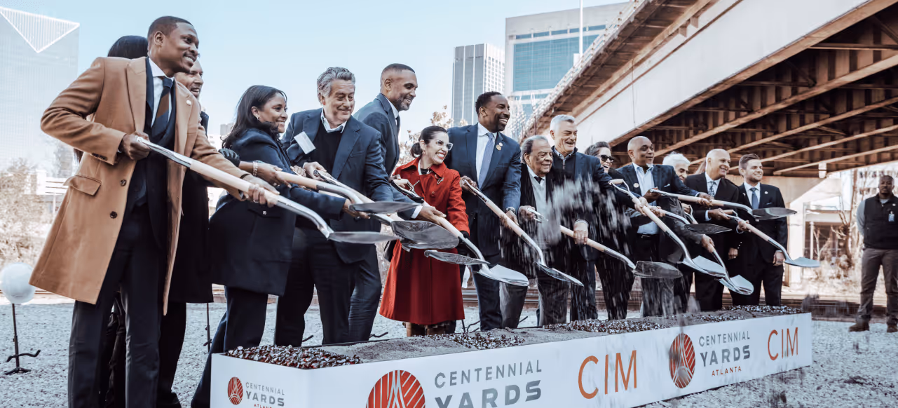 Groundbreaking ceremony at Centennial Yards in Atlanta, Georgia