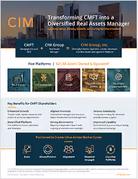 Cover for CIM Group CMFT Fact Sheet